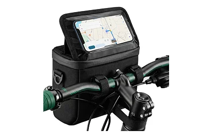 Vodotesná taška na riadidlá bicykla s držiakom telefónu