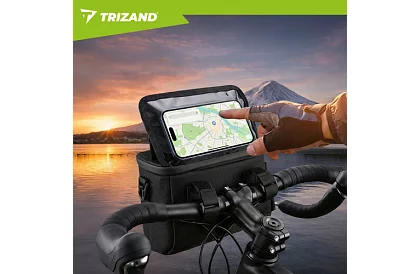 Vodotesná taška na riadidlá bicykla s držiakom telefónu