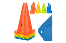 Tréningové farebné kužele 23 cm – sada 10 ks