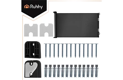 Výsuvná bezpečnostná roleta do dverí – šedá - 160 cm