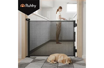 Výsuvná bezpečnostná roleta do dverí – šedá - 160 cm