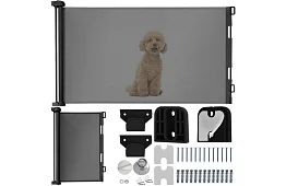 Výsuvná bezpečnostná roleta do dverí – šedá - 160 cm