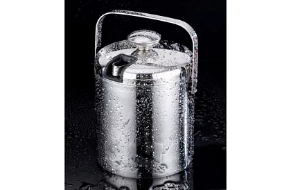 Zásobník na ľad 1,3 litra – vedro s viečkom a kliešťami