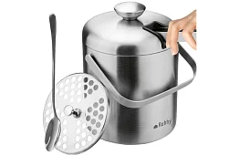 Zásobník na ľad 1,3 litra – vedro s viečkom a kliešťami