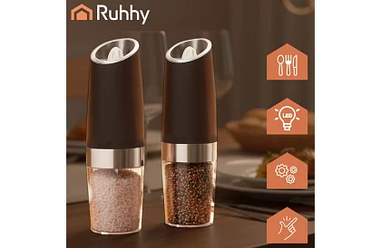 Sada elektrických dizajnových mlynčekov – 2 ks