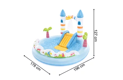 Nafukovacie vodné ihrisko 196x178x127 cm - Hrad I56148NP