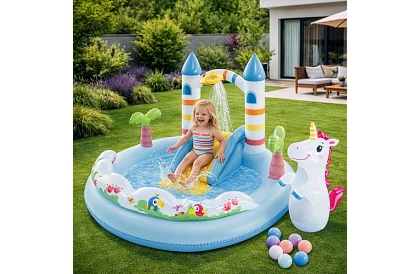 Nafukovacie vodné ihrisko 196x178x127 cm - Hrad I56148NP