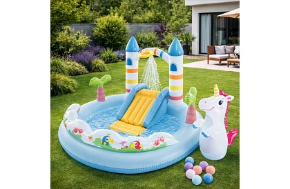 Nafukovacie vodné ihrisko 196x178x127 cm - Hrad I56148NP