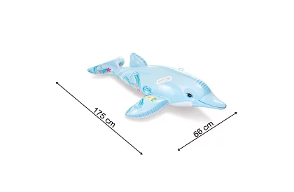 Nafukovacia matrace pre deti - delfín 175 x 66 cm, 2 rukoväte, I58535NP