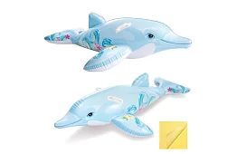 Nafukovacia matrace pre deti - delfín 175 x 66 cm, 2 rukoväte, I58535NP