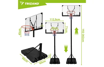 Basketbalový kôš 135- 305 cm - nastaviteľný, voľne stojaci