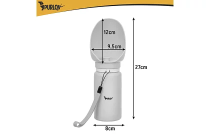 Skladacia fľaša s miskou - cestovná fľaša na vodu 550 ml