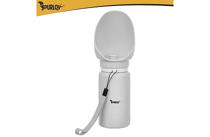 Skladacia fľaša s miskou - cestovná fľaša na vodu 550 ml