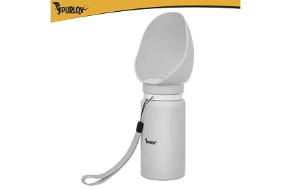 Skladacia fľaša s miskou - cestovná fľaša na vodu 550 ml