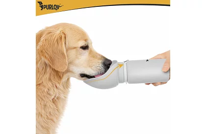 Skladacia fľaša s miskou - cestovná fľaša na vodu 550 ml