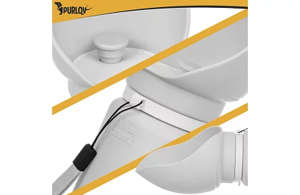 Skladacia fľaša s miskou - cestovná fľaša na vodu 550 ml