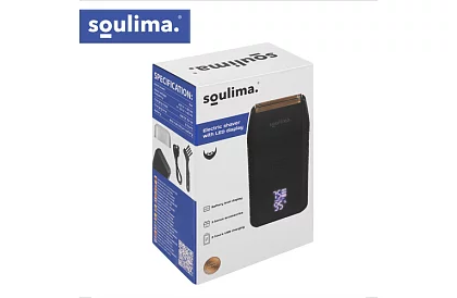 Holící strojček na fúzy s LED displejom - USB-C, 2 planžety, 2 britvy, puzdro