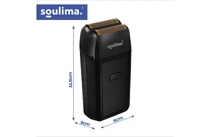 Holící strojček na fúzy s LED displejom - USB-C, 2 planžety, 2 britvy, puzdro