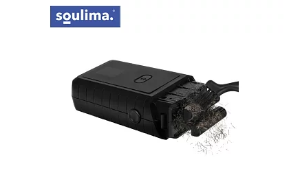 Holící strojček na fúzy s LED displejom - USB-C, 2 planžety, 2 britvy, puzdro