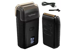 Holící strojček na fúzy s LED displejom - USB-C, 2 planžety, 2 britvy, puzdro