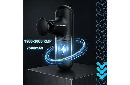 Kompaktná masážna pištoľ 5 režimov - Nabíjateľná 2 x 2500 mAh