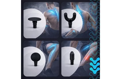 Kompaktná masážna pištoľ 5 režimov - Nabíjateľná 2 x 2500 mAh