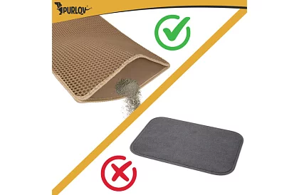 Podložka pred mačaciu toaletu zadržiavajúca nečistoty 75 x 55 cm – béžová