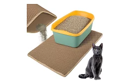Podložka pred mačaciu toaletu zadržiavajúca nečistoty 75 x 55 cm – béžová