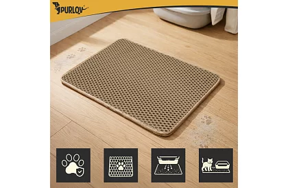 Podložka pred mačacou toaletou zadržiavajúca nečistoty 60 x 45 cm – béžová