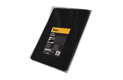 Podložka pred mačacou toaletou zadržiavajúca nečistoty 60 x 45 cm – čierna