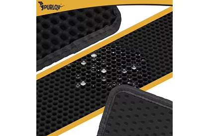 Podložka pred mačacou toaletou zadržiavajúca nečistoty 60 x 45 cm – čierna