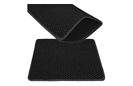 Podložka pred mačacou toaletou zadržiavajúca nečistoty 60 x 45 cm – čierna