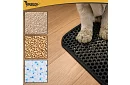Podložka pred mačacou toaletou zadržiavajúca nečistoty 60 x 45 cm – čierna