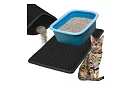 Podložka pred mačacou toaletou zadržiavajúca nečistoty 60 x 45 cm – čierna
