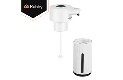 Bezdotykový automatický LCD dávkovač mydla 420 ml - biely