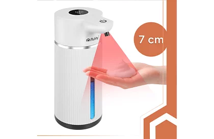 Bezdotykový automatický LCD dávkovač mydla 420 ml - biely