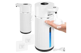 Bezdotykový automatický LCD dávkovač mydla 420 ml - biely