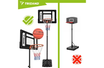 Basketbalový kôš 150-259 cm + loptu - nastaviteľný, voľne stojaci