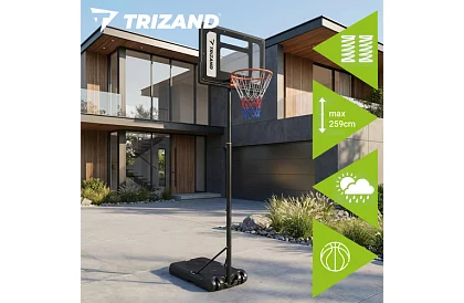 Basketbalový kôš 150-259 cm + loptu - nastaviteľný, voľne stojaci