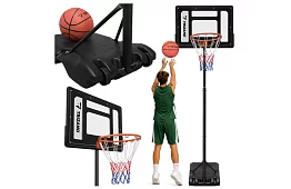Basketbalový kôš 150-259 cm + loptu - nastaviteľný, voľne stojaci