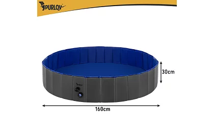 Sklápací bazén pre psa 600 l - 160 x 30 cm