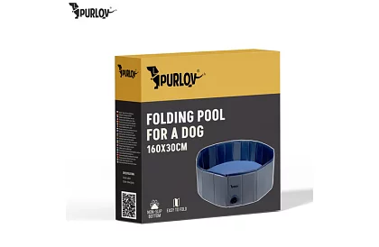 Sklápací bazén pre psa 600 l - 160 x 30 cm