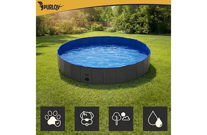 Sklápací bazén pre psa 600 l - 160 x 30 cm