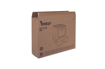 Uzavretá mačacia toaleta 50×36×38 cm so zásuvkou a lopatkou