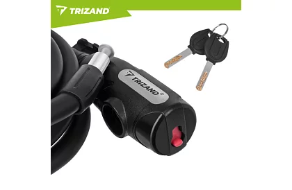 Oceľový zámok na bicykel 150 cm, 12 mm silné lano