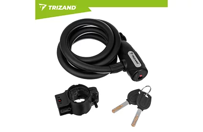 Oceľový zámok na bicykel 150 cm, 12 mm silné lano
