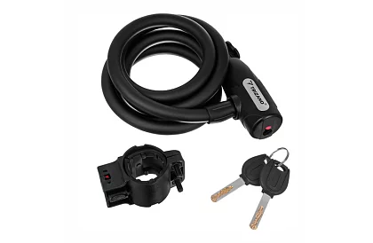 Oceľový zámok na bicykel 150 cm, 12 mm silné lano