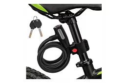 Oceľový zámok na bicykel 150 cm, 12 mm silné lano