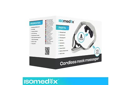 Bezdrôtový masážny prístroj na krk s vyhrievaním - Shiatsu 22,2 W