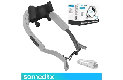 Bezdrôtový masážny prístroj na krk s vyhrievaním - Shiatsu 22,2 W